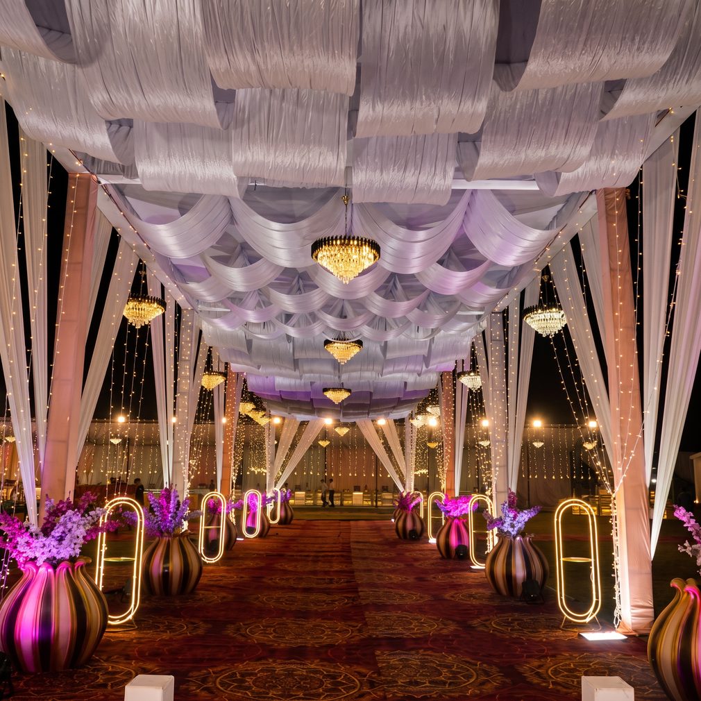Wedding decoration at the Lotus Resort property